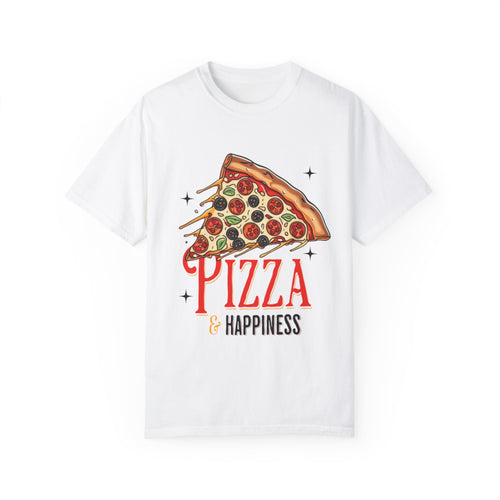 Pizza & Happiness Unisex Garment-Dyed T-Shirt