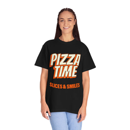Pizza Time Unisex Garment-Dyed T-Shirt - Slices & Smiles