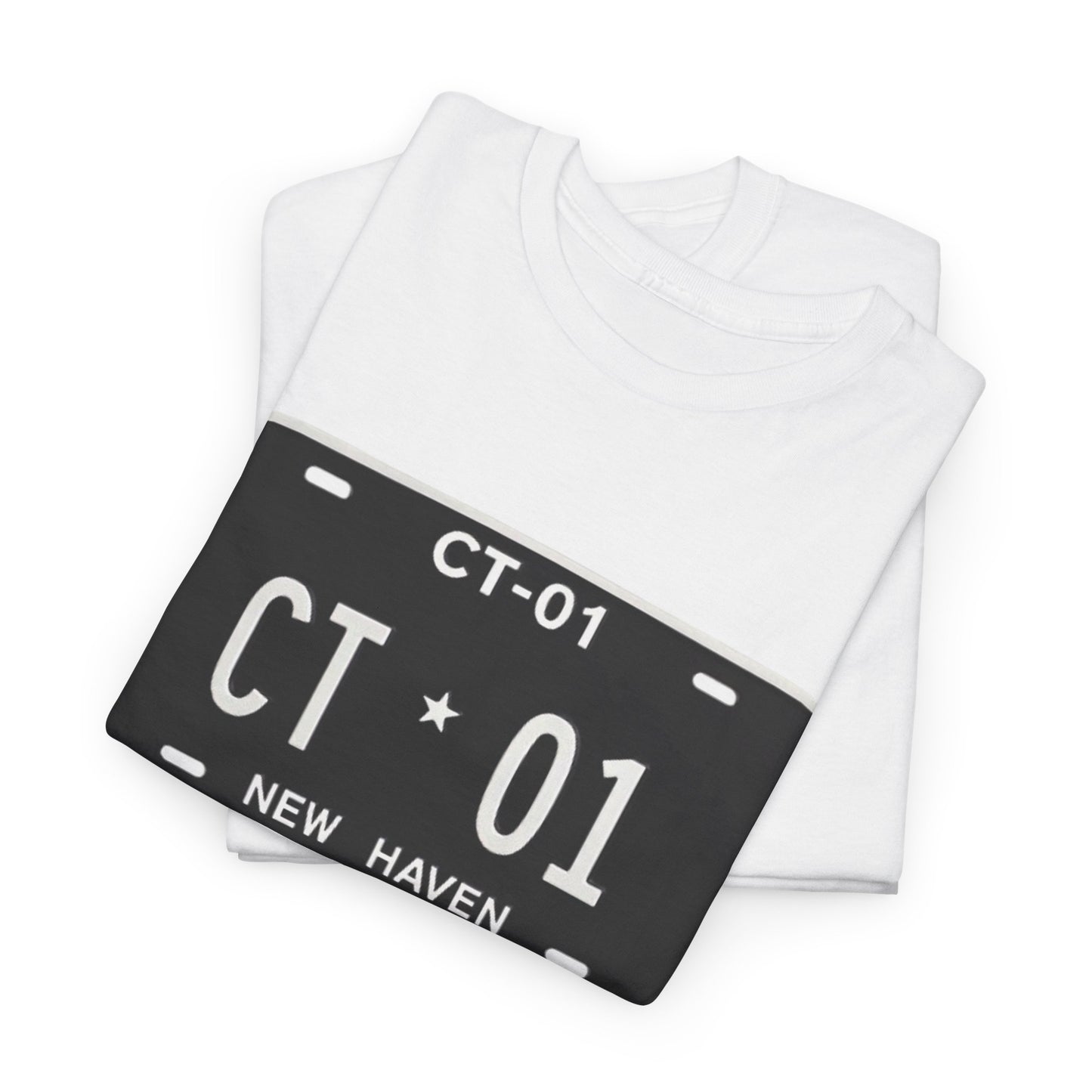 Custom CT License Plate Tee, Vintage Style Cotton Shirt, Perfect Gift for Car Lovers, Casual Wear, Road Trip Outfit, Travel Apparel
