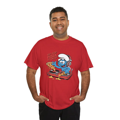 Hip-Hop Pizza DJ Smurf Unisex Heavy Cotton Tee