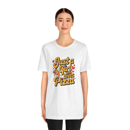 Just a Girl Who Loves Pizza – Cute Heart Slice T-Shirt