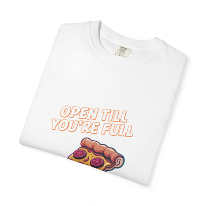 Pizza Lover's Unisex T-Shirt - 'Open Till You're Full'