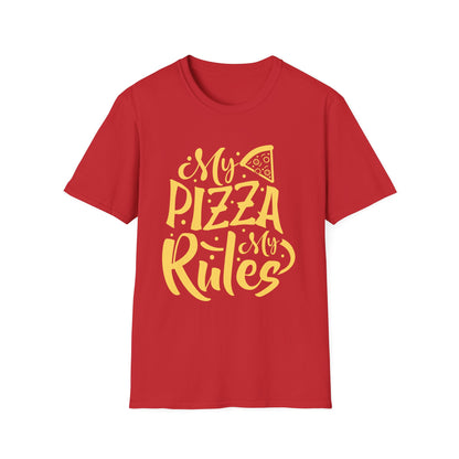 My Pizza Rules Unisex Softstyle T-Shirt - Perfect for Pizza Lovers & Foodies
