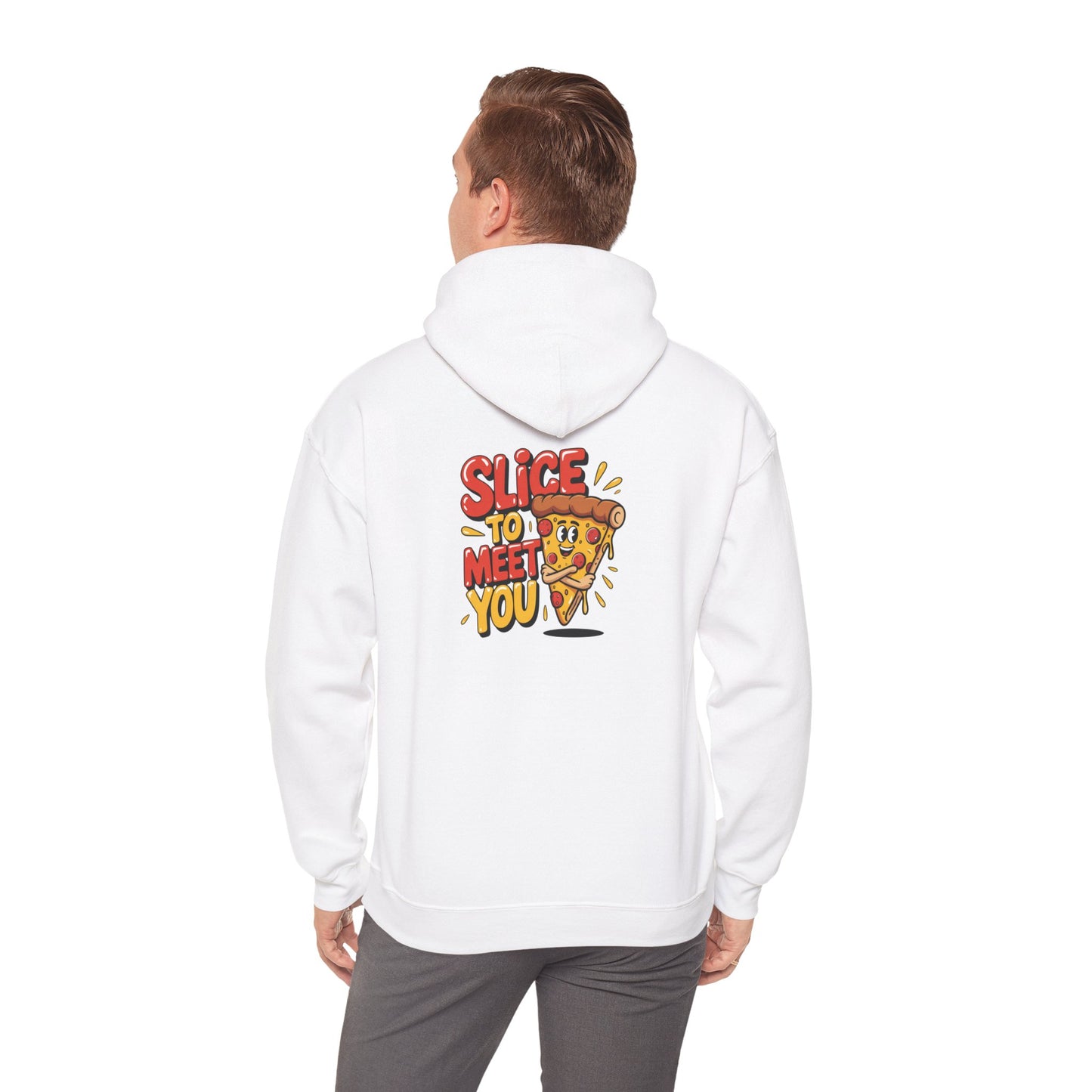 Pizza-Themed Unisex Hoodie: Slice to Meet You Design, Cozy Gift for Pizza Lovers, Fun Fashion for Friends, Casual Wear, Perfect for [...]