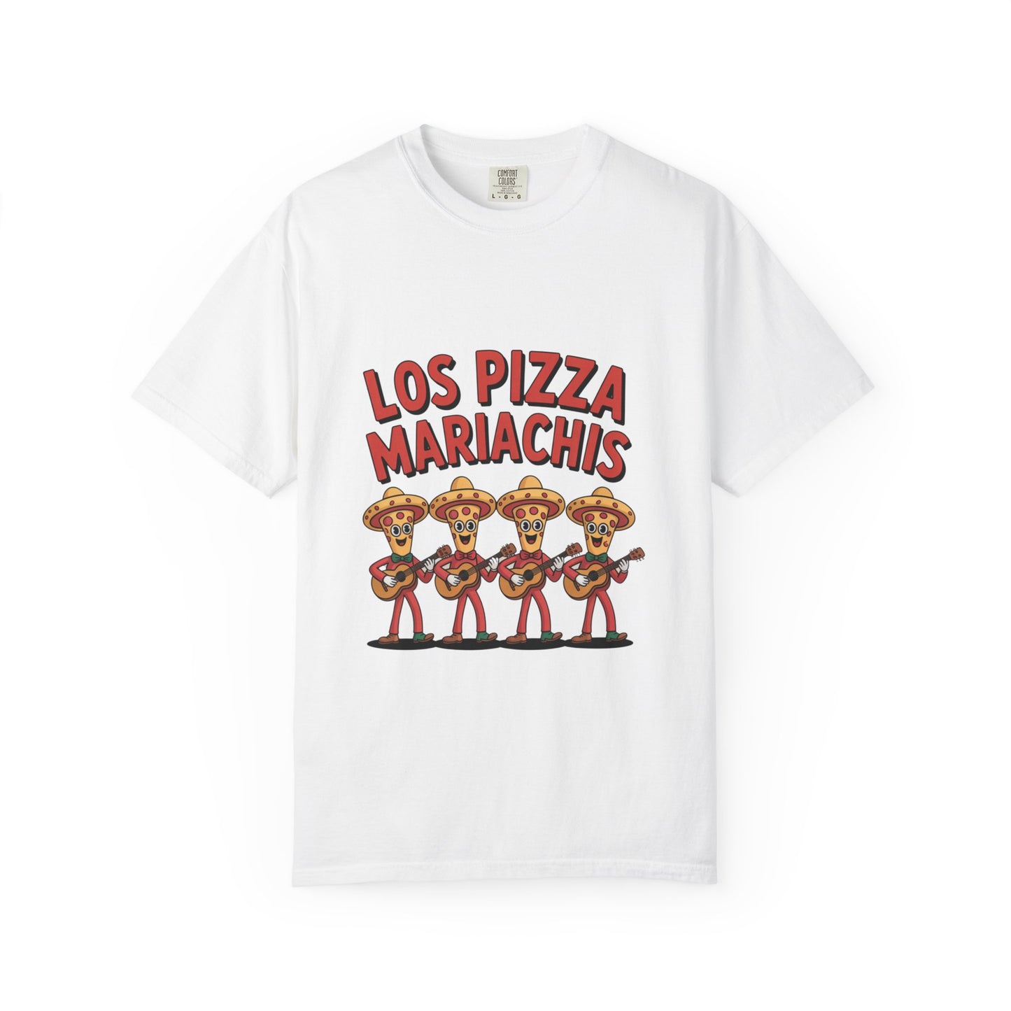 Los Pizza Mariachis T-shirt – Fun Unisex Garment-Dyed Tee for Music Lovers