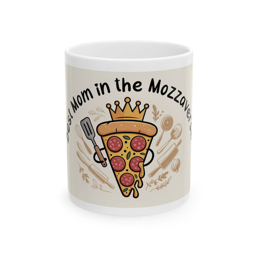 Best Mom in the Mozzarella Pizza Mug | 11oz & 15oz | Pizza Lover Gift, Mother's Day, Birthday, Funny Kitchenware
