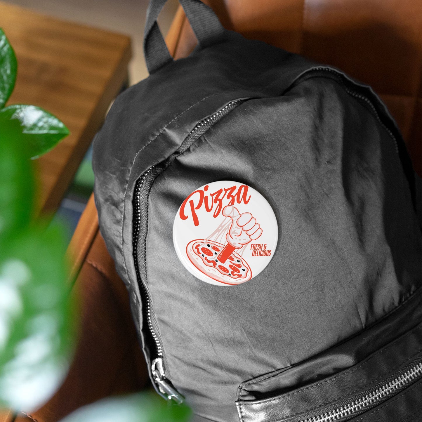 Pizza-themed Round Pins, Fun Accessories, Retro Flair, Gift for Food Lovers, Trendy Button Badges