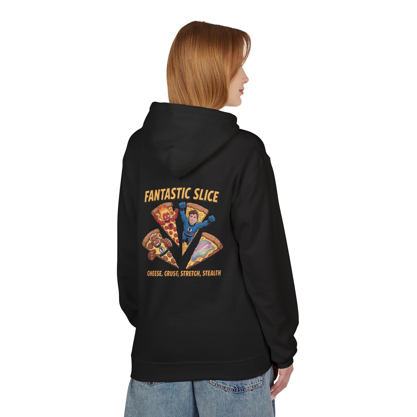 Fantastic Slice – Cheese, Crust, Stretch, Stealth Hoodie