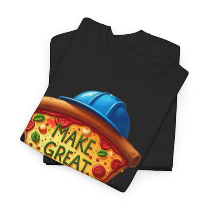 Funny Pizza Graphic Tee, Unisex Heavy Cotton Tee, Gift for Food Lovers, Casual Wear, Summer Outing T-Shirt, Make Great Again Shirt