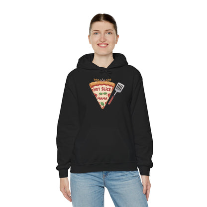 Pizza Lover Unisex Hoodie - 'Hot Slice Mama' Design
