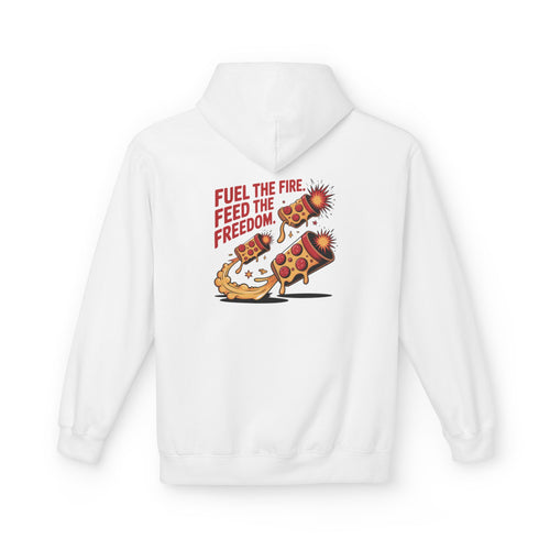 Pizza Freedom Hoodie - Cozy Unisex Pullover Holiday Fun