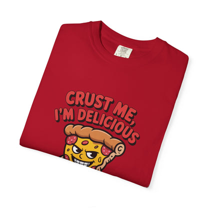 Crust Me, I’m Delicious – Confident Slice Character Shirt