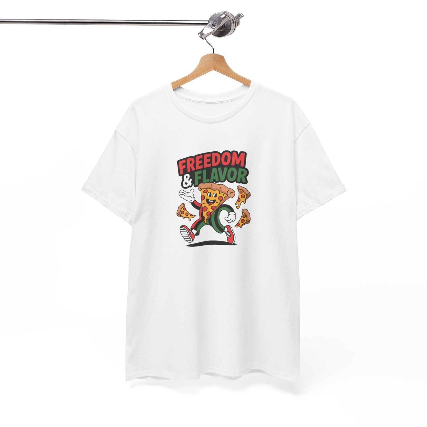 Freedom & Flavor Graphic Tee, Unisex Heavy Cotton Tee for Parties, Festivals, Casual Wear, Gifts, Retro Style T-Shirt