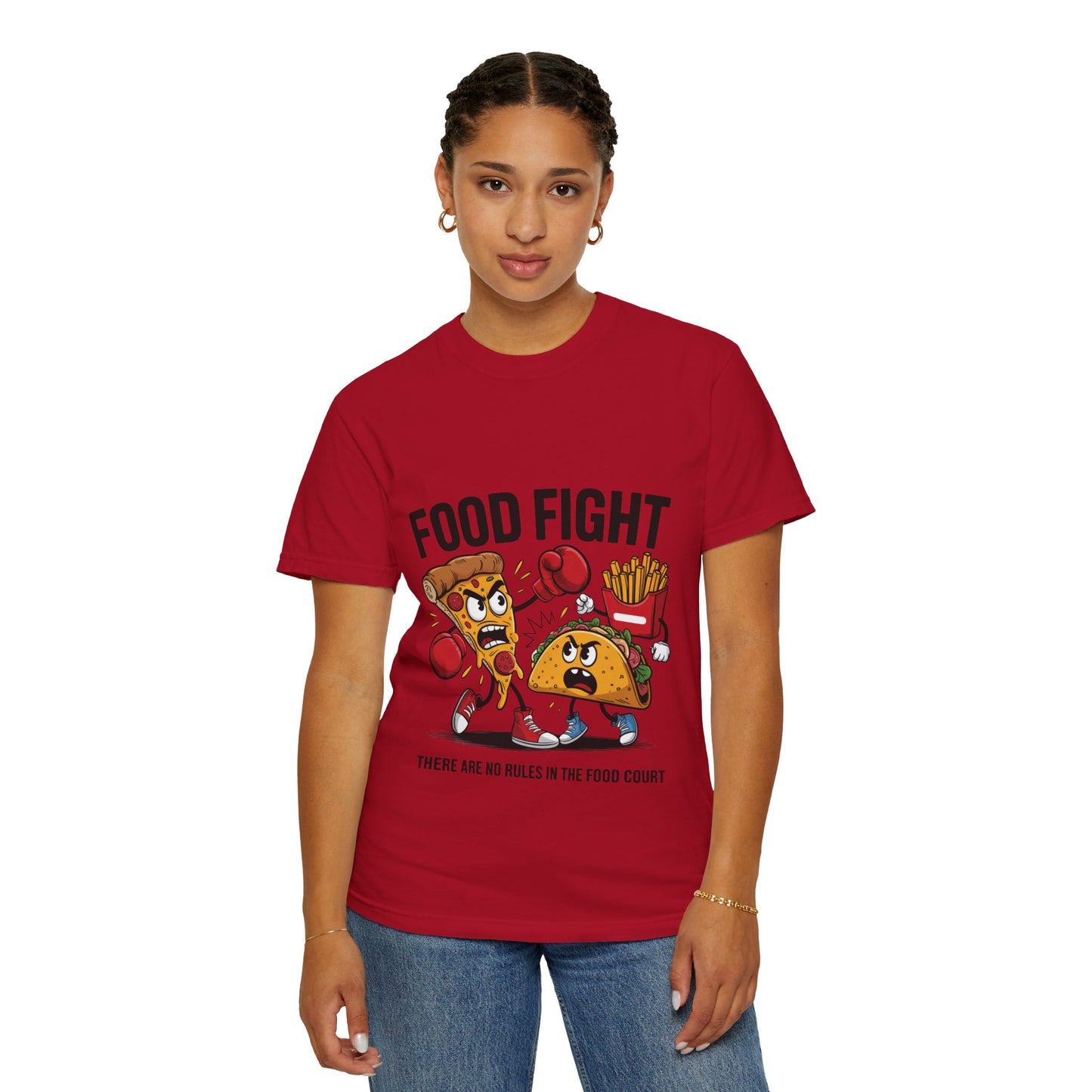 Funny Food Fight Unisex T-Shirt - Perfect for Food Lovers and Casual Wear