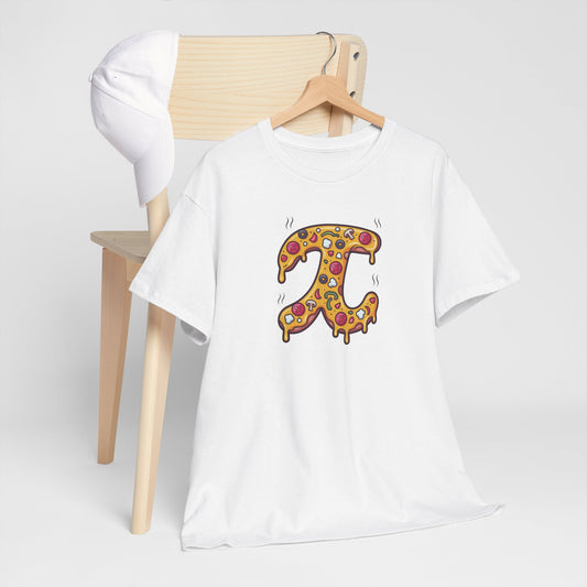 Pizza Pi Unisex Heavy Cotton Tee - Fun Foodie Shirt, Perfect Gift for Food Lovers, Casual Wear, Party, Pi Day Celebration