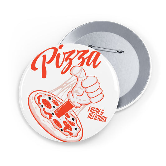 Pizza-themed Round Pins, Fun Accessories, Retro Flair, Gift for Food Lovers, Trendy Button Badges