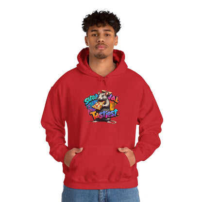 Survival of Tastiest Unisex Heavy Blend Hoodie - Fun & Cozy Sweatshirt for Pizza Lovers