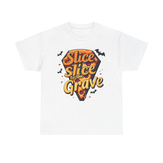 Pizza Grave Halloween Tee, Graphic Tee, Unisex Cotton Shirt, Halloween Costume, Pizza Lover Gift