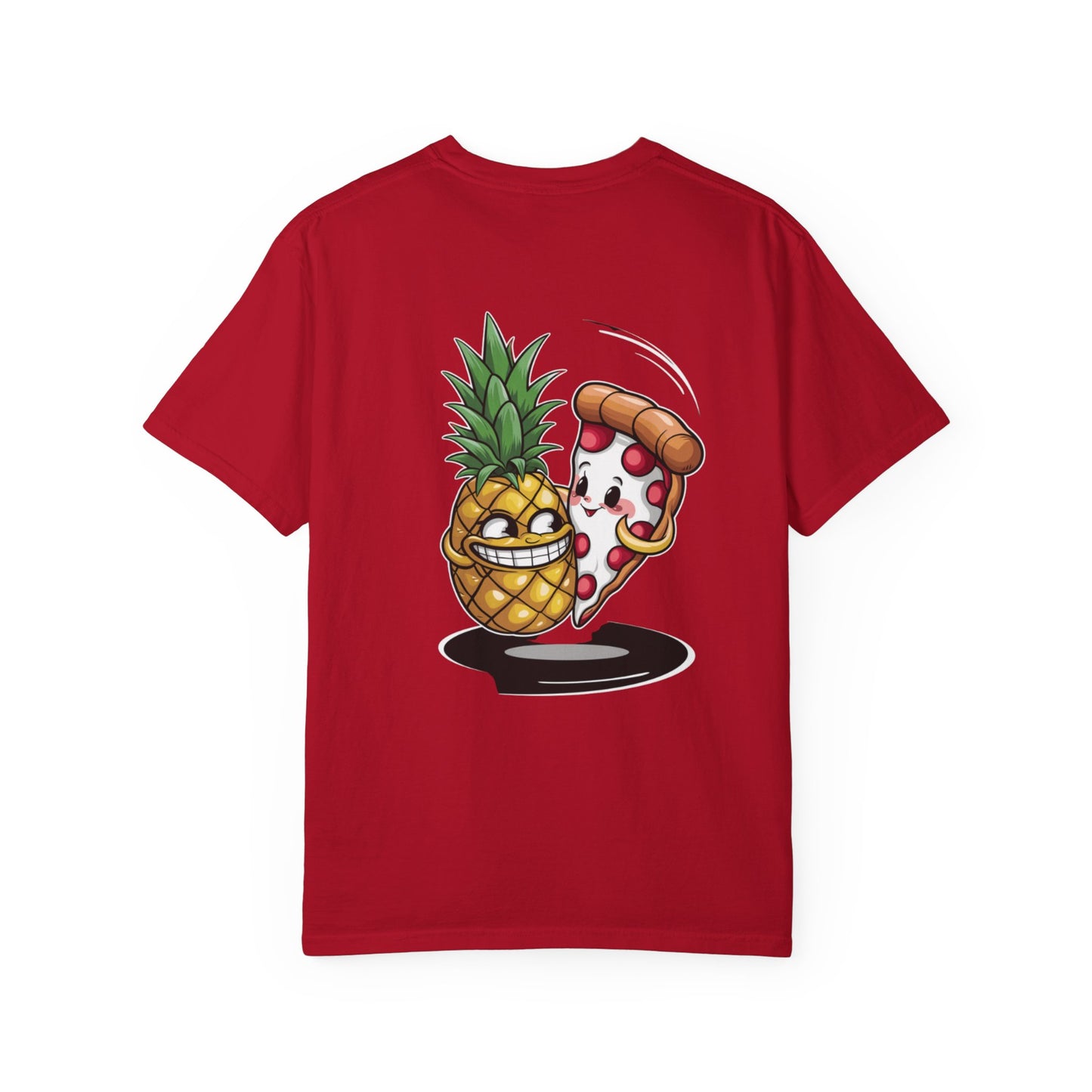 Pizza & Pineapple Graphic Tee, Fun Unisex T-shirt, Casual Wear, Comedy Shirt, Unique Gift for Food Lovers & Friends