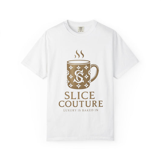 Chic Coffee Lover T-Shirt | Slice Couture Unisex Tee | Casual Wear, Gift for Coffee Enthusiasts, Everyday Style, Trendy Apparel