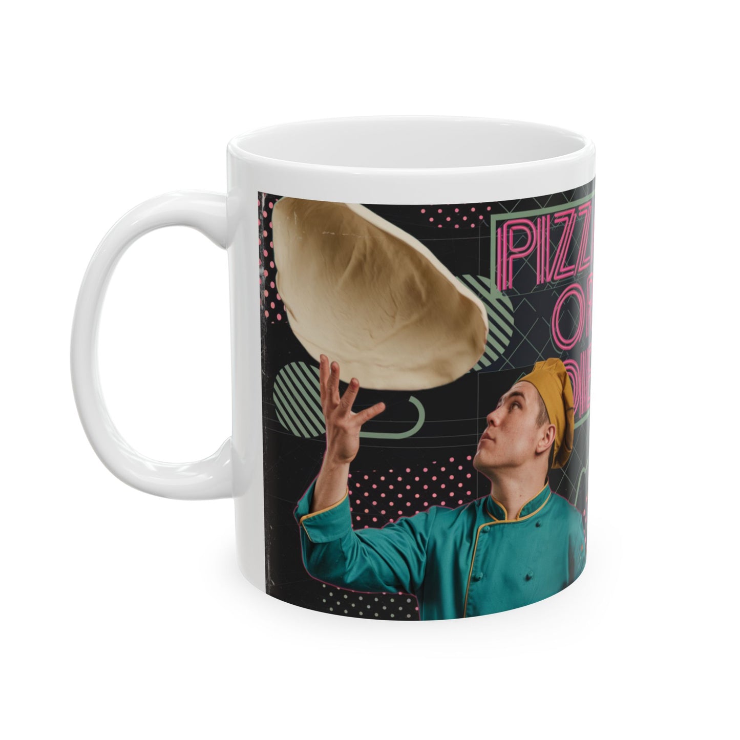 Pizza Chef Ceramic Mug - Fun 11oz & 15oz Coffee Cup for Foodies and Pizza Lovers