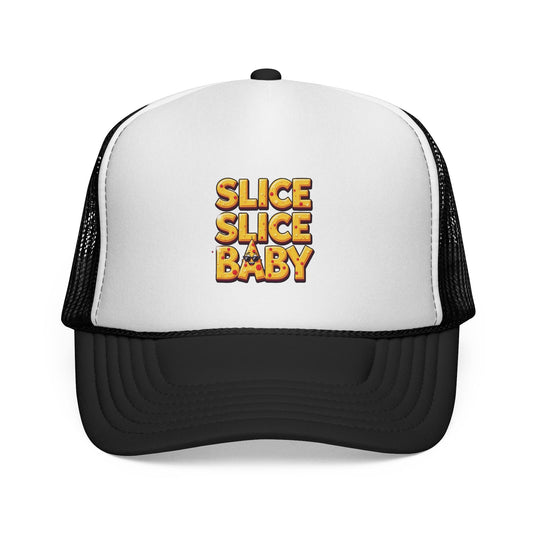 Slice Slice Baby Trucker Cap | Fun Retro Hat for Food Lovers, Gift for Foodies, Summer Festivals, BBQ Parties, Casual Wear