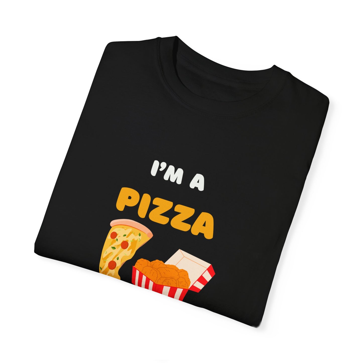 Pizza & Chicken Nuggets Love Unisex T-Shirt - Fun Foodie Design
