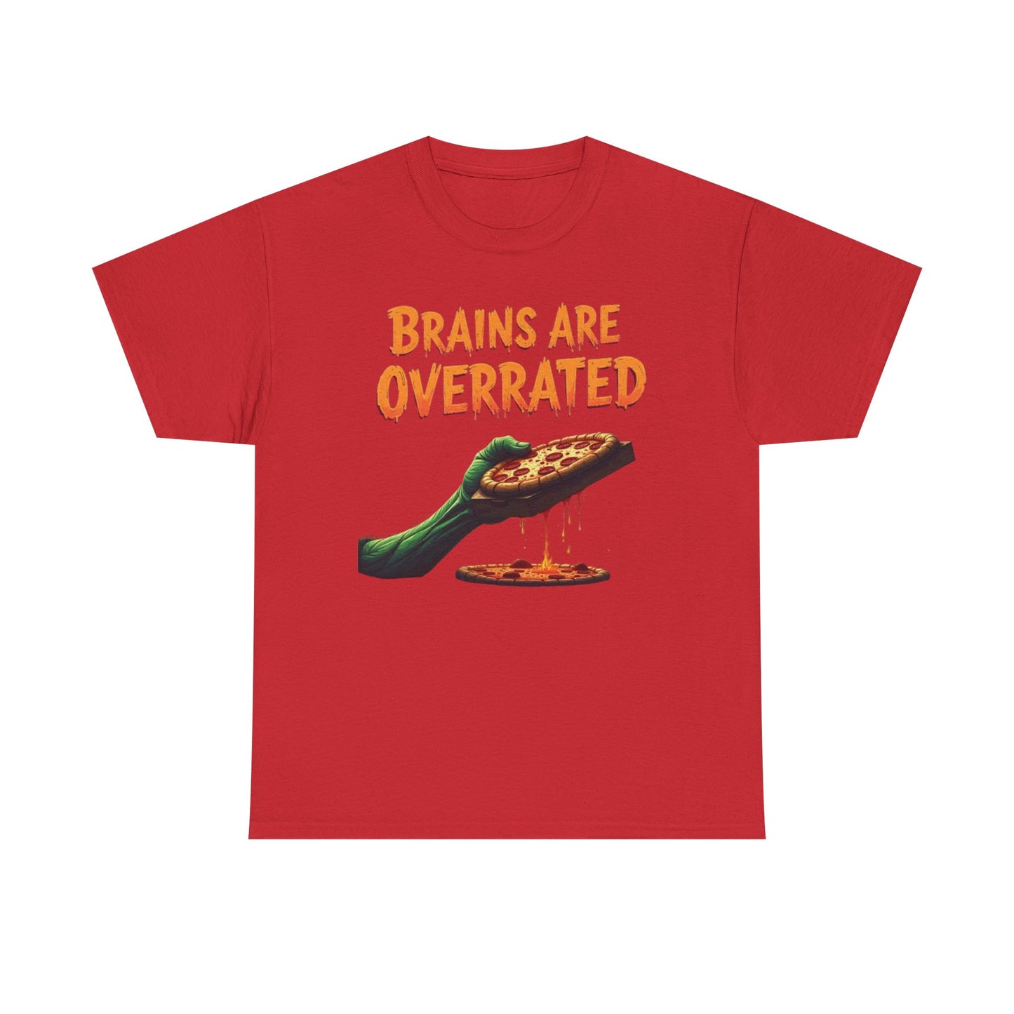 Halloween Humor Unisex Tee, Brains Are Overrated Graphic Tee, Fun Gift for Halloween Party, Casual Wear, Quirky Gift Idea