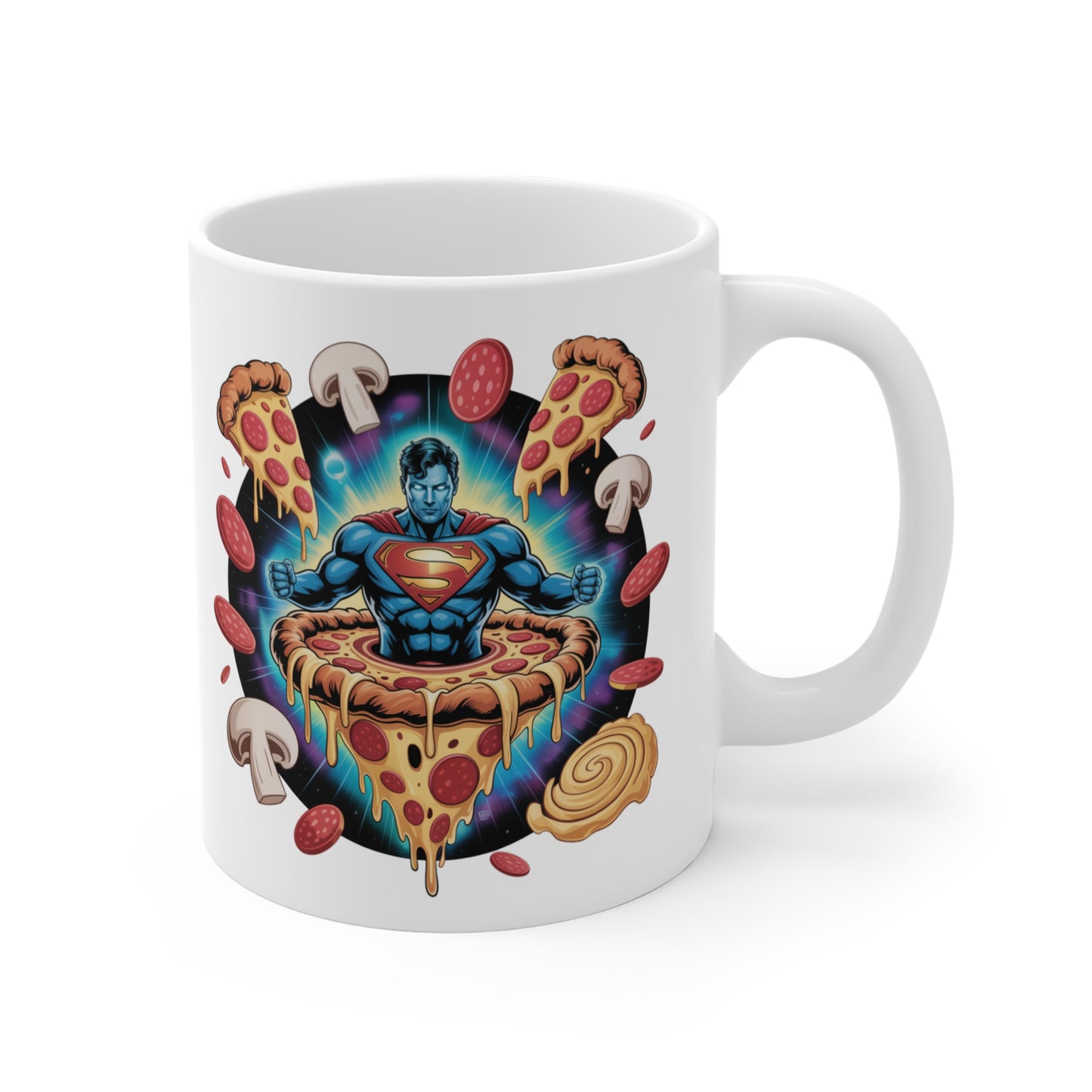 Krypton Crust Reborn Pizza Lover's Super Mug, Fun Coffee Cup