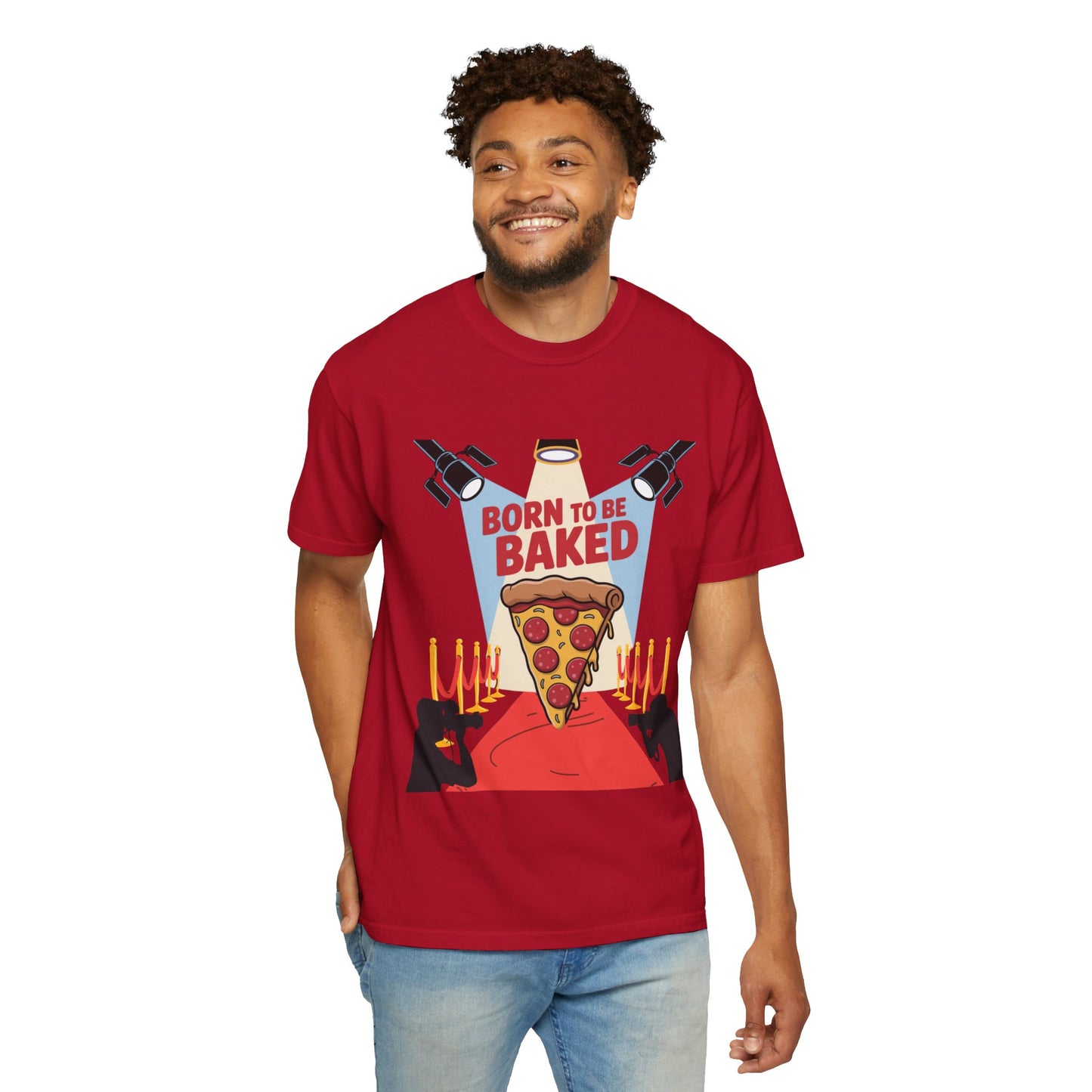 Born to Be Baked Unisex T-Shirt - Fun Pizza Design for Food Lovers
