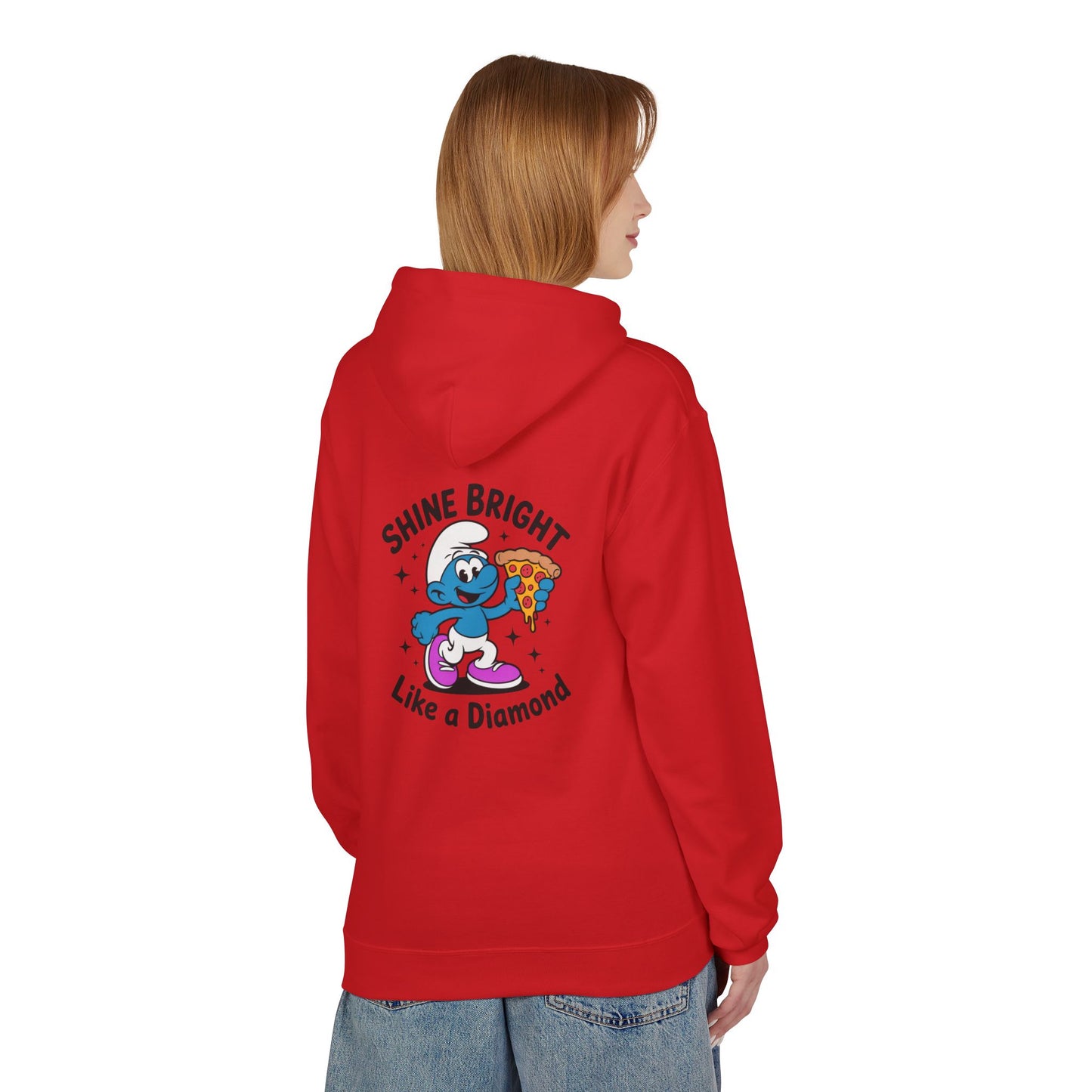 Shine Bright Like a Diamond Pizza Smurf Hoodie - Unisex