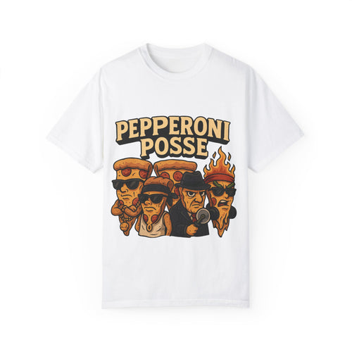 Funny Pizza Pepperoni Posse Unisex T-Shirt - Casual Apparel for Food Lovers