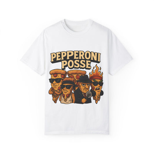 Funny Pizza Pepperoni Posse Unisex T-Shirt - Casual Apparel for Food Lovers
