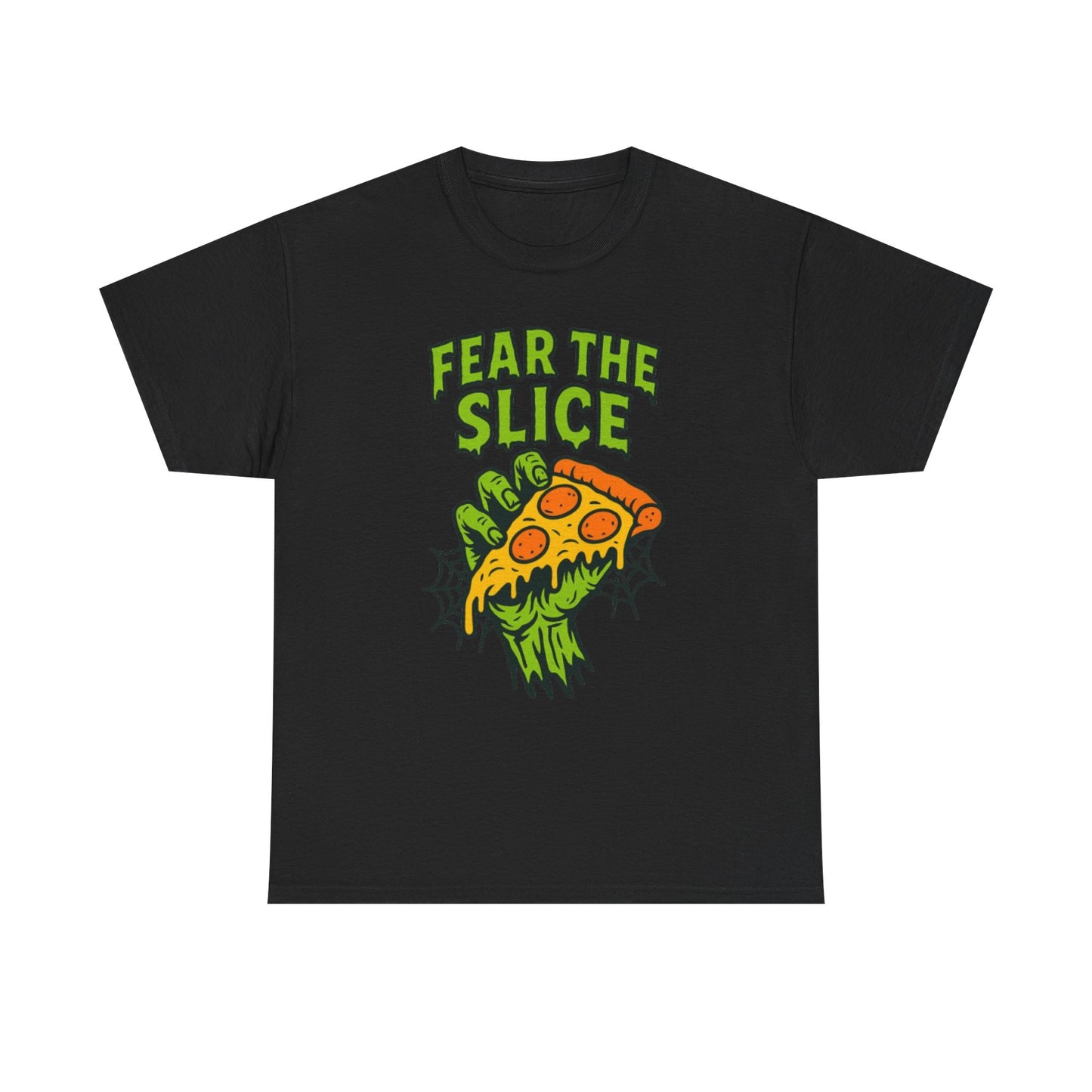 Fear the Slice T-Shirt - Spooky Pizza Tee, Unisex Graphic Tee, Halloween Costume, Casual Wear, Gift for Pizza Lovers, Fun Graphic Tee