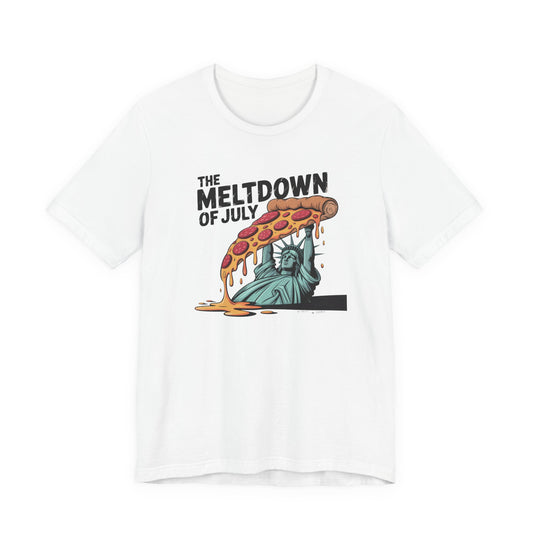 Patriotic Pizza Meltdown Tee - Fun Summer Shirt for BBQs, Fourth of July, Independence Day, Pizza Lovers, Casual Wear