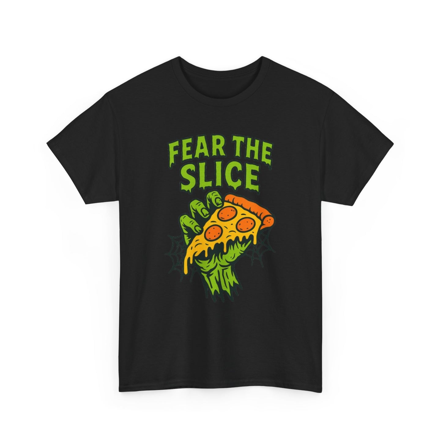 Fear the Slice T-Shirt - Spooky Pizza Tee, Unisex Graphic Tee, Halloween Costume, Casual Wear, Gift for Pizza Lovers, Fun Graphic Tee