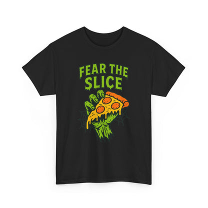 Fear the Slice T-Shirt - Spooky Pizza Tee, Unisex Graphic Tee, Halloween Costume, Casual Wear, Gift for Pizza Lovers, Fun Graphic Tee