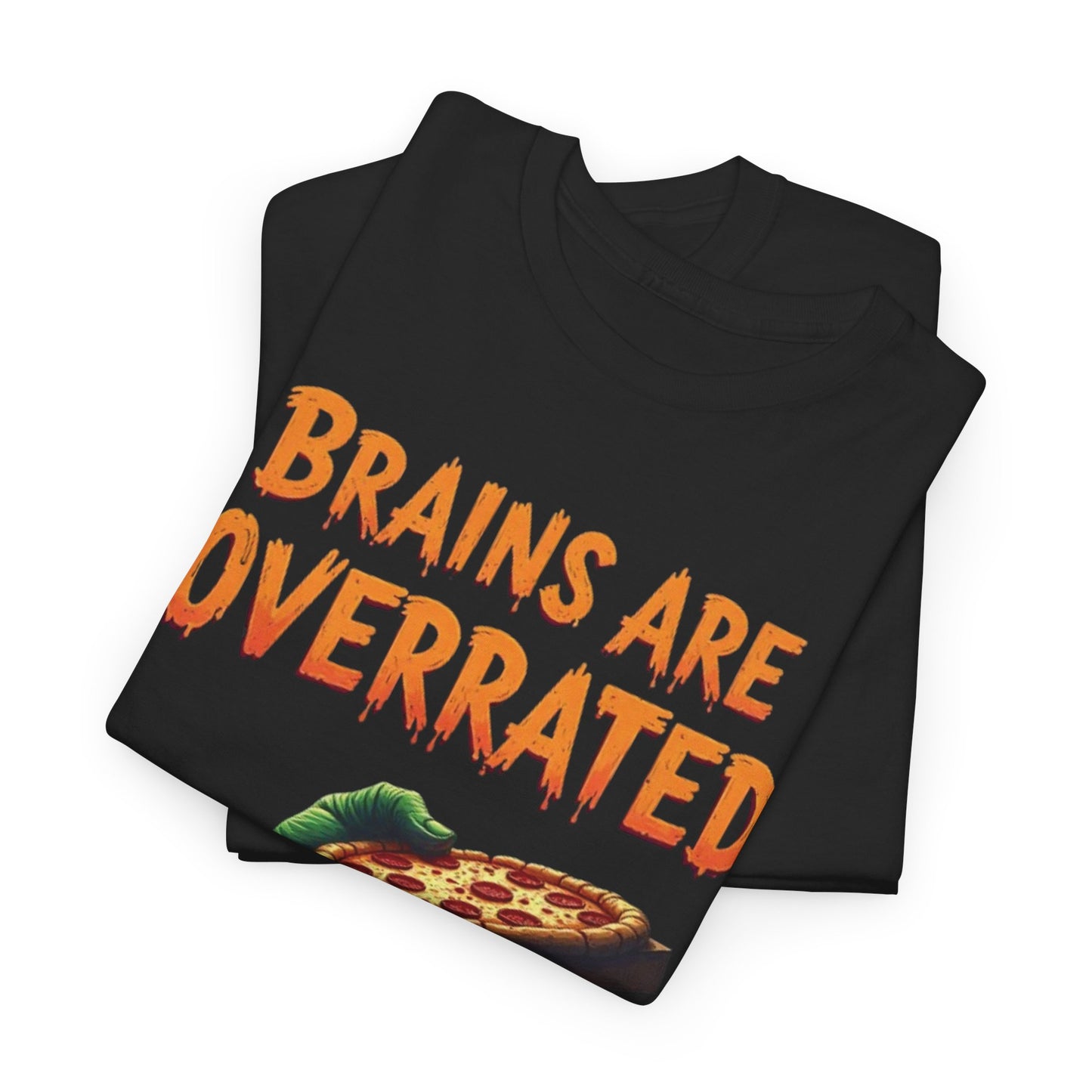 Halloween Humor Unisex Tee, Brains Are Overrated Graphic Tee, Fun Gift for Halloween Party, Casual Wear, Quirky Gift Idea