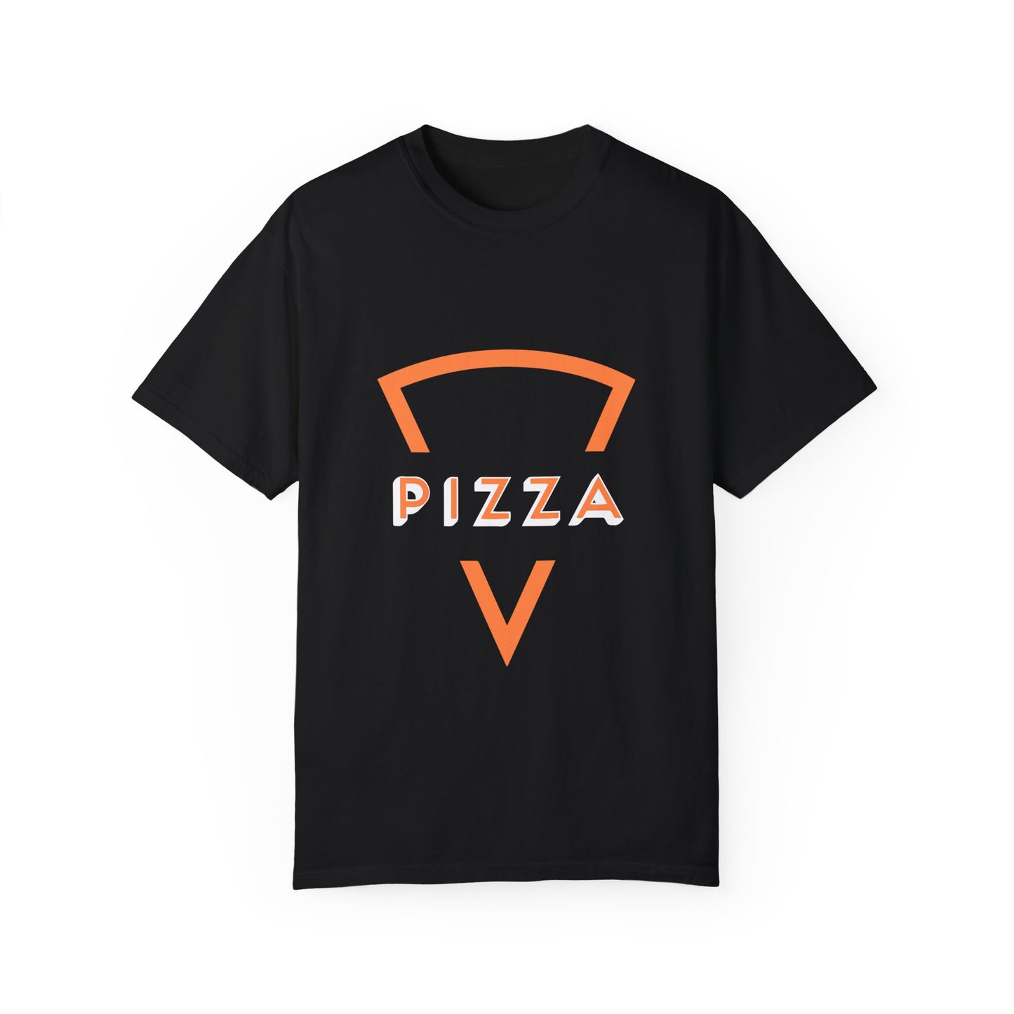 Unisex Garment-Dyed T-Shirt - 'Pizza V' Graphic Tee