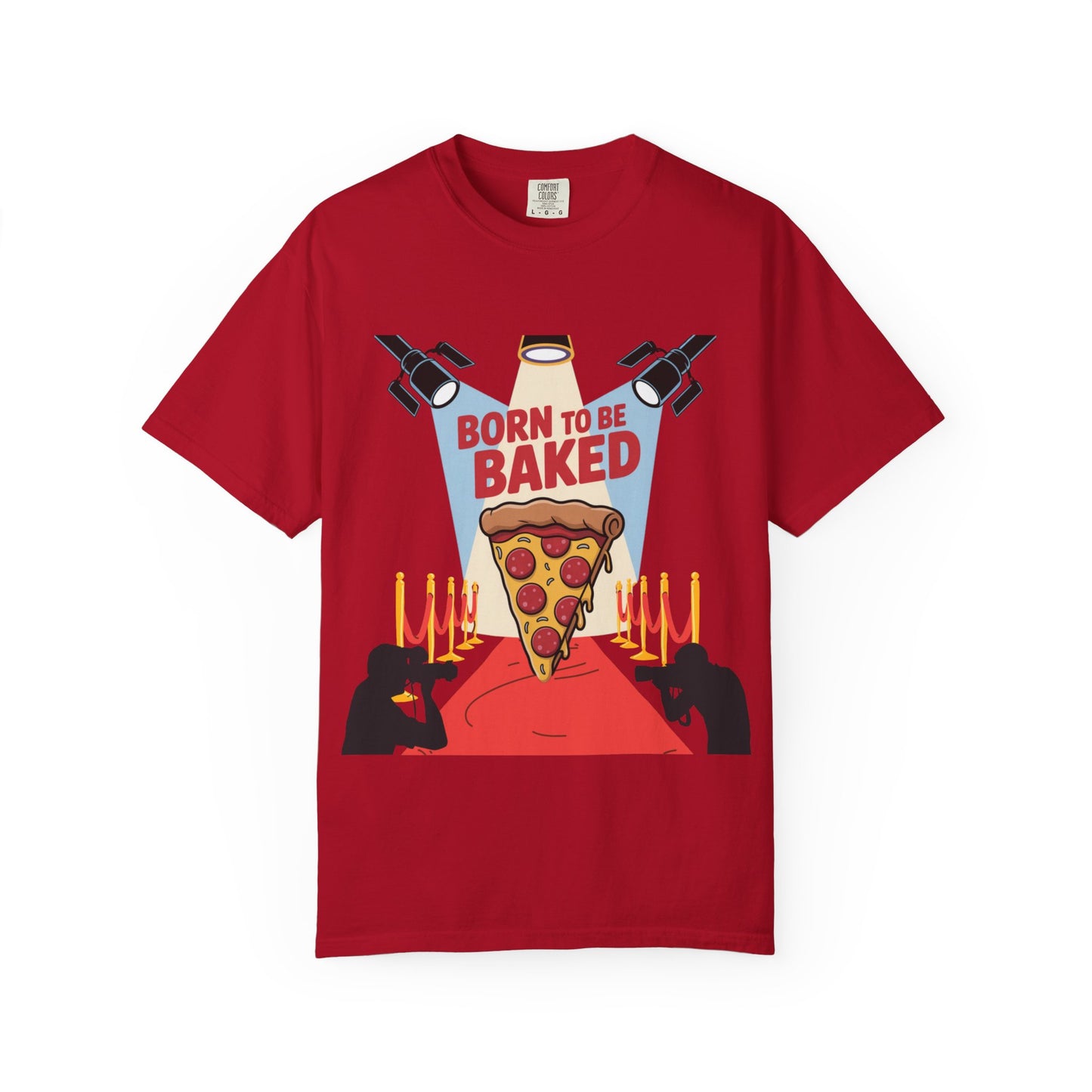 Born to Be Baked Unisex T-Shirt - Fun Pizza Design for Food Lovers