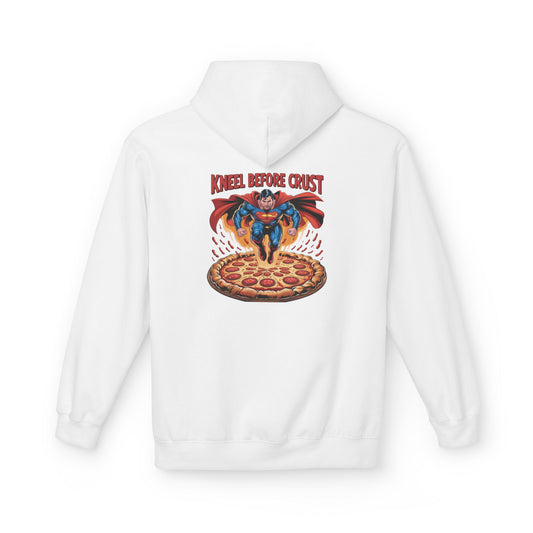 'Kneel Before Crust' Pizza Lover's Fleece Hoodie