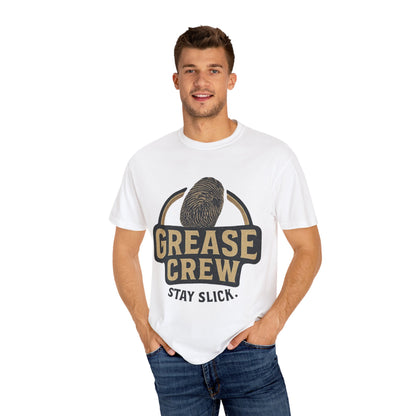 Grease Crew T-Shirt: Vintage Style Shirt, Unisex Graphic Tee, Gift for Car Enthusiasts, Retro Apparel, Fun Casual Wear