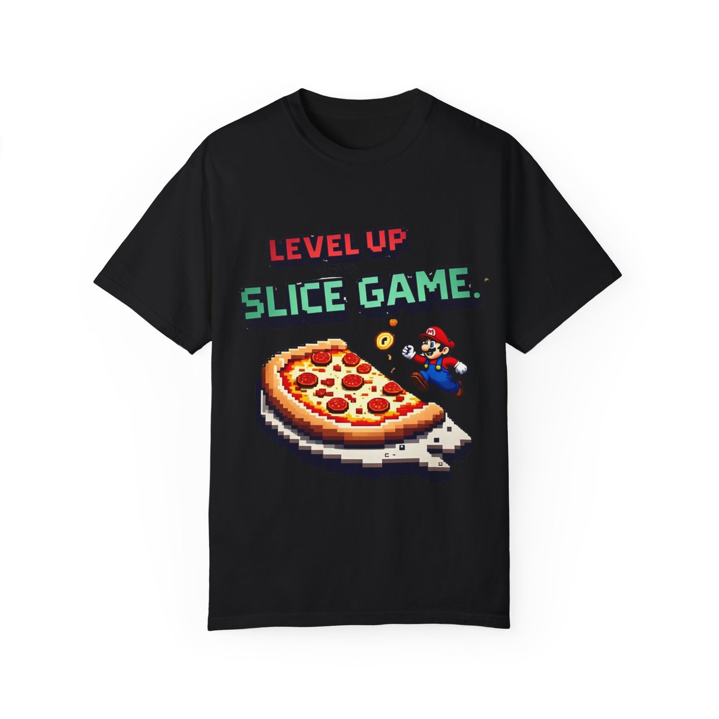 Level Up Your Slice Game Unisex T-Shirt - Fun Gaming Pizza Tee