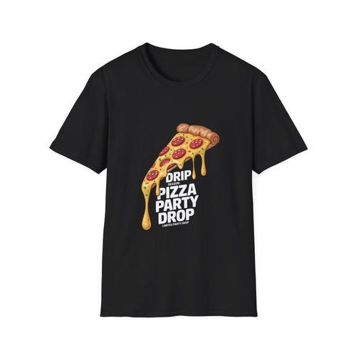 Drip Pizza Party Unisex Softstyle T-Shirt | Fun Foodie Tee for Pizza Lovers