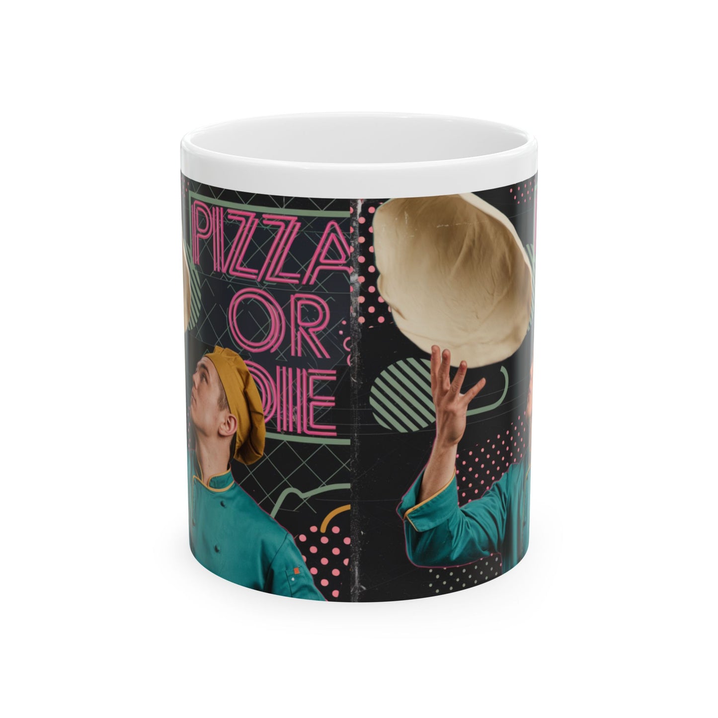 Pizza Chef Ceramic Mug - Fun 11oz & 15oz Coffee Cup for Foodies and Pizza Lovers