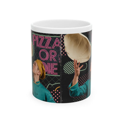 Pizza Chef Ceramic Mug - Fun 11oz & 15oz Coffee Cup for Foodies and Pizza Lovers