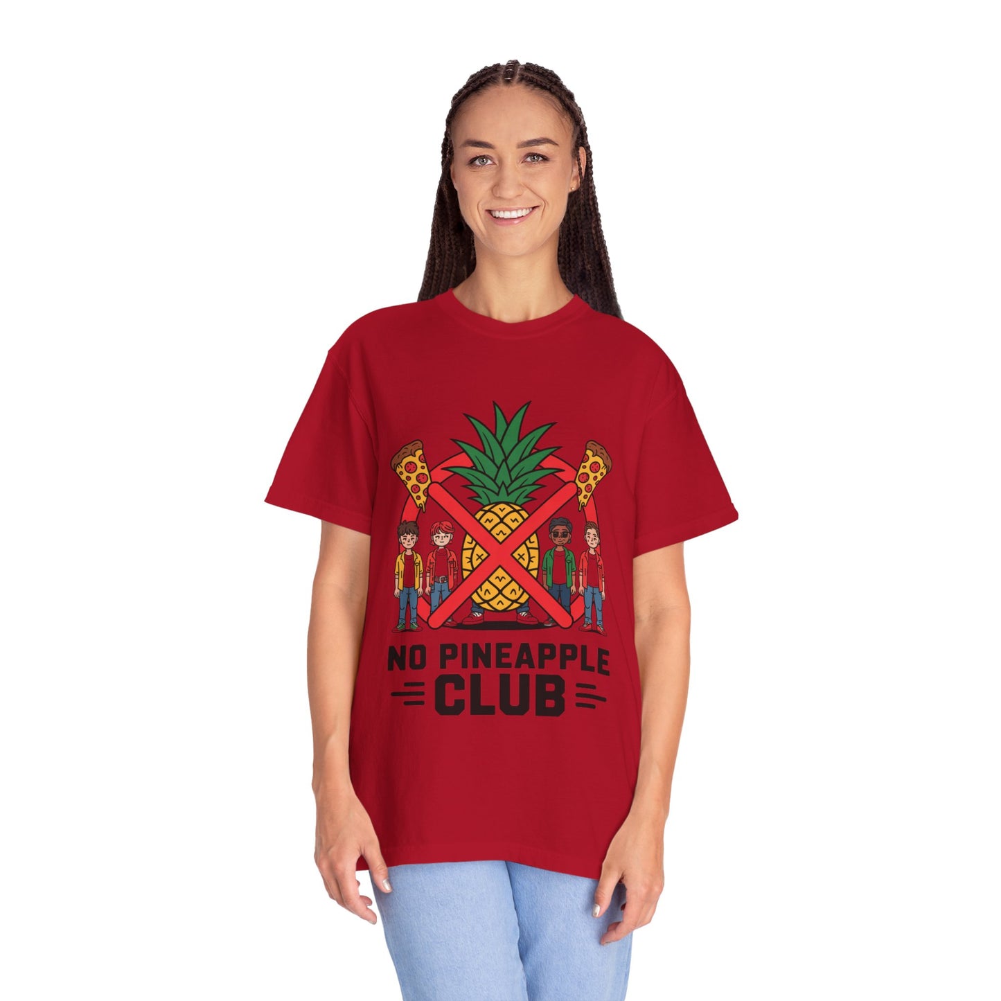No Pineapple Club Unisex T-Shirt | Fun Pizza & Pineapple Design | Perfect for Food Lovers