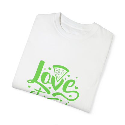 Playful Pizza Love T-Shirt – Unisex Garment-Dyed Tee