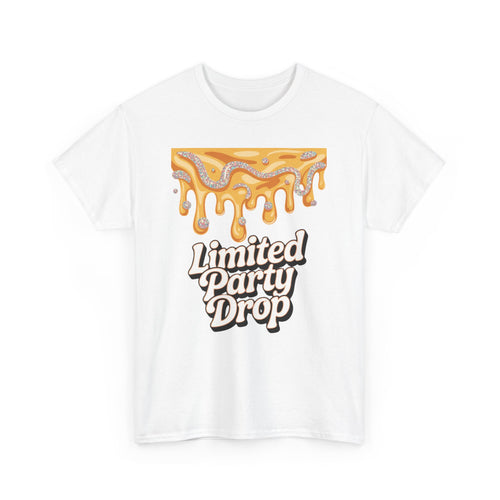 Drippy Design Tee: Limited Party Drop, Festival Shirt, Graphic T-Shirt, Unisex Cotton Top, Summer Vibes