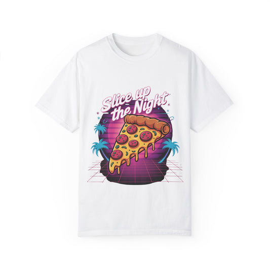 Retro Pizza Night Unisex T-Shirt - Slice up the Night Design